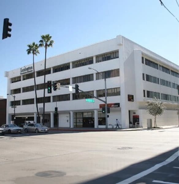 Classic office building exterior of Opus Virtual Office in Beverly Hills, showcasing a prestigious location for businesses.