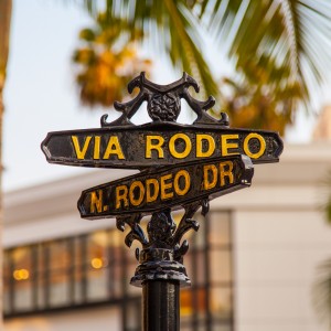 rodeo drive & via rodeo signs