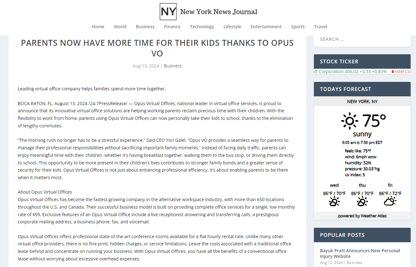 Parents Now Have More Time for Their Kids Thanks to Opus VO