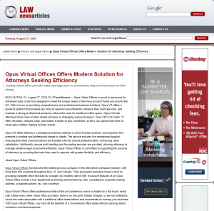 A press release on how Opus VO helps lawyers.